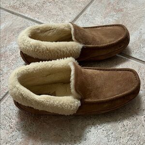 UGG Tan Shearling Slip-On Loafers